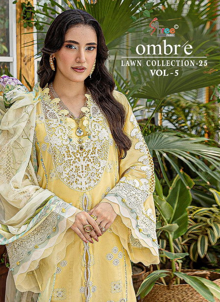 Ombre Lawn Collection 25 Vol 5 by Shree Cotton Dupatta Salwar Suits Wholesale Shop